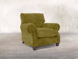 Hetty Chair In Olive Vintage Velvet