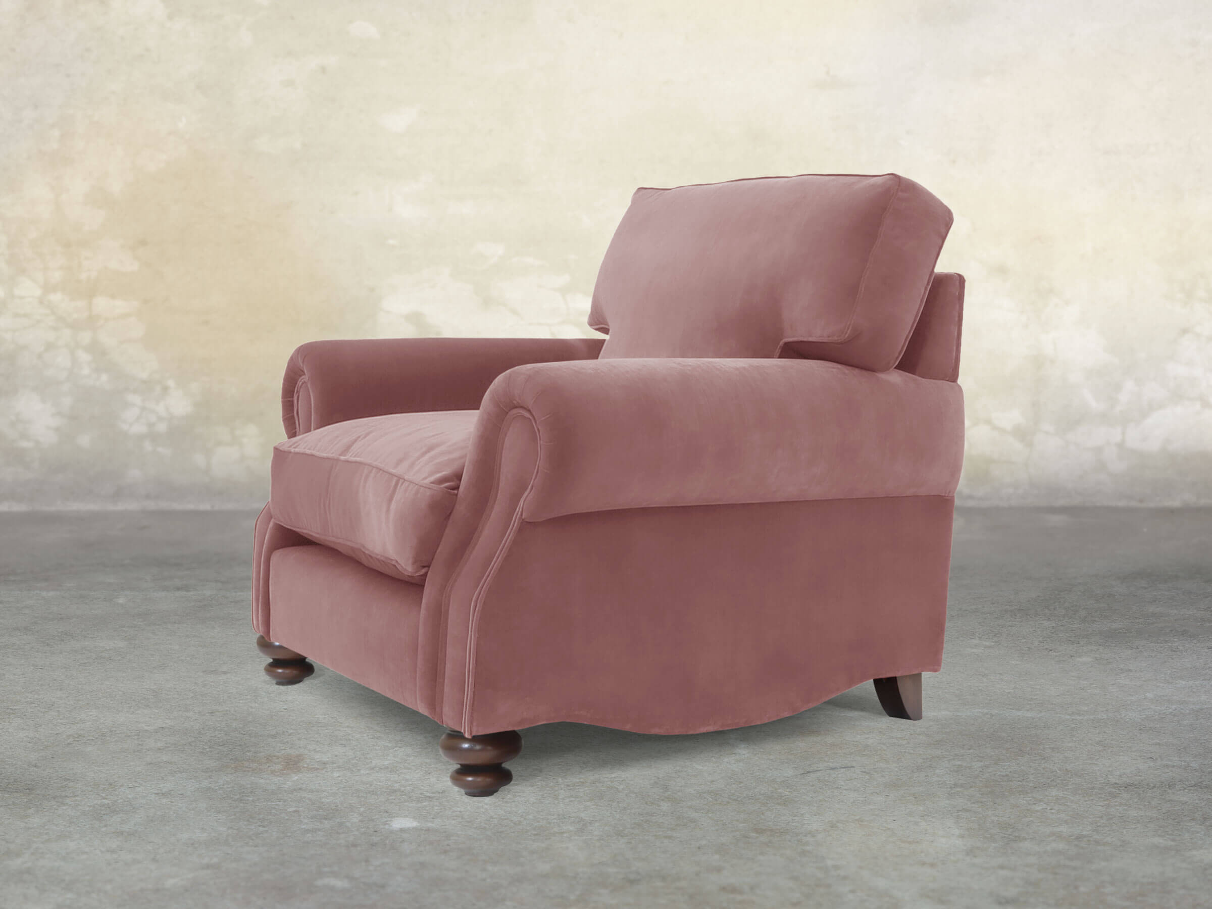 Humpty Chair Hetty Chair In Pink Lush Velvet