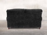 Hetty Snug 2 Seat Sofa In Black Cat Vintage Velvet