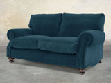 Hetty Snug 2 Seat Sofa In Blue Lush Velvet