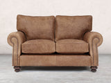 Hetty Snug 2 Seat Sofa In Brown Vintage Leather