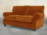 Hetty Snug 2 Seat Sofa In Burnt Orange Lush Velvet