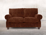 Hetty Snug 2 Seat Sofa In Burnt Umber Vintage Velvet