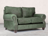 Hetty Snug 2 Seat Sofa In Green Vintage Leather