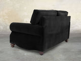Hetty Snug 2 Seat Sofa In Jet Black Lush Velvet