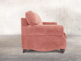 Hetty Snug 2 Seat Sofa In Pink Blush Vintage Velvet