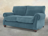 Hetty Snug 2 Seat Sofa In Sky Lush Velvet
