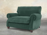 Hetty Snuggler In Aqua Lush Velvet