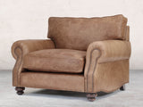 Hetty Snuggler In Brown Vintage Leather