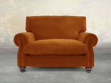 Hetty Snuggler In Burnt Orange Lush Velvet
