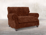 Hetty Snuggler In Burnt Umber Vintage Velvet