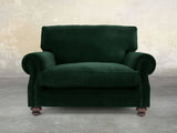 Hetty Snuggler In Dark Green Lush Velvet