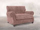 Hetty Snuggler In Dusky Pink Vintage Velvet