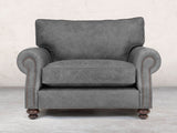 Hetty Snuggler In Grey Vintage Leather