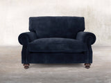 Hetty Snuggler In Indigo Vintage Velvet
