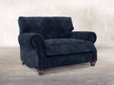 Hetty Snuggler In Indigo Vintage Velvet