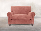 Hetty Snuggler In Pink Blush Vintage Velvet