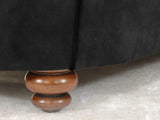 Jasper 2 Seat Chesterfield Sofa In Black Cat Vintage Velvet