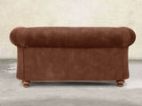 Jasper 2 Seat Chesterfield Sofa In Burnt Umber Vintage Velvet