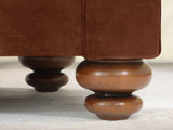 Jasper 2 Seat Chesterfield Sofa In Burnt Umber Vintage Velvet