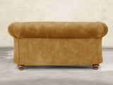 Jasper 2 Seat Chesterfield Sofa In Gold Vintage Velvet
