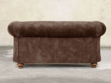 Jasper 2 Seat Chesterfield Sofa In Hickory Vintage Velvet