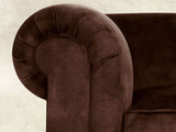 Jasper 2 Seat Chesterfield Sofa In Hickory Vintage Velvet
