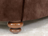 Jasper 2 Seat Chesterfield Sofa In Hickory Vintage Velvet