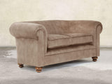 Jasper 2 Seat Chesterfield Sofa In Mocha Vintage Velvet