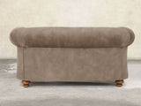 Jasper 2 Seat Chesterfield Sofa In Mocha Vintage Velvet