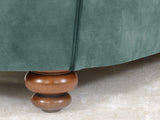 Jasper 2 Seat Chesterfield Sofa In Ocean Storm Vintage Velvet