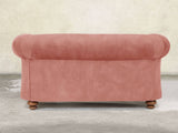 Jasper 2 Seat Chesterfield Sofa In Pink Blush Vintage Velvet