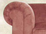 Jasper 2 Seat Chesterfield Sofa In Pink Blush Vintage Velvet