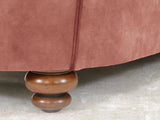 Jasper 2 Seat Chesterfield Sofa In Pink Blush Vintage Velvet
