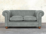 Jasper 2 Seat Chesterfield Sofa In Ash Soft 'n' Easy Leather
