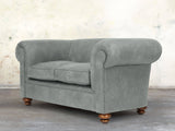 Jasper 2 Seat Chesterfield Sofa In Ash Soft 'n' Easy Leather