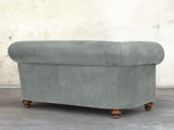 Jasper 2 Seat Chesterfield Sofa In Ash Soft 'n' Easy Leather