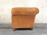 Jasper 2 Seat Chesterfield Sofa In Camel Soft 'n' Easy Leather
