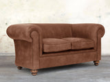 Jasper 2 Seat Chesterfield Sofa In Hazel Soft 'n' Easy Leather