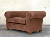 Jasper 2 Seat Chesterfield Sofa In Hazel Soft 'n' Easy Leather