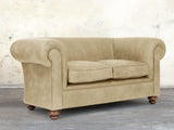 Jasper 2 Seat Chesterfield Sofa In Oyster Soft 'n' Easy Leather