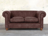 Jasper 2 Seat Chesterfield Sofa In Peat Soft 'n' Easy Leather