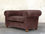 Jasper 2 Seat Chesterfield Sofa In Peat Soft 'n' Easy Leather