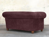 Jasper 2 Seat Chesterfield Sofa In Port Soft 'n' Easy Leather