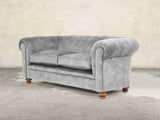 Jasper 3 Seat Chesterfield Sofa In Dove Vintage Velvet