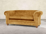 Jasper 3 Seat Chesterfield Sofa In Gold Vintage Velvet