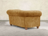 Jasper 3 Seat Chesterfield Sofa In Gold Vintage Velvet