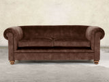 Jasper 3 Seat Chesterfield Sofa In Hickory Vintage Velvet