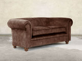Jasper 3 Seat Chesterfield Sofa In Hickory Vintage Velvet