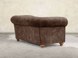 Jasper 3 Seat Chesterfield Sofa In Hickory Vintage Velvet